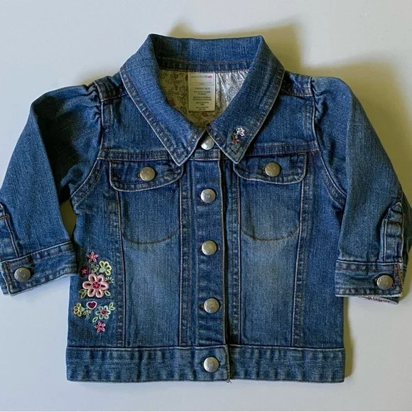 Star Flower Big Girls Denim Jackets Outerwear Sale Girls' Jean